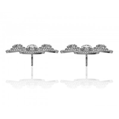 Aadya Diamond Look Earring in Silver